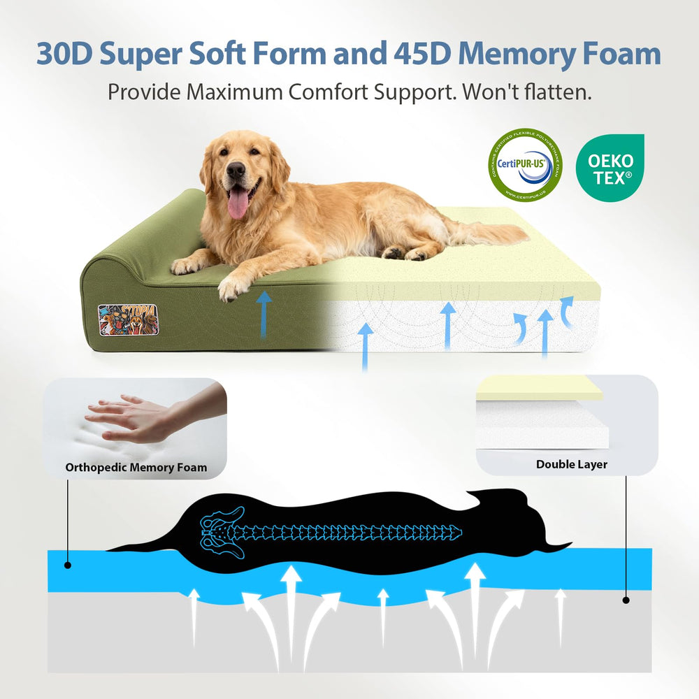 Sytopia bed with ergonomic headrest and built-in pillow supporting the neck