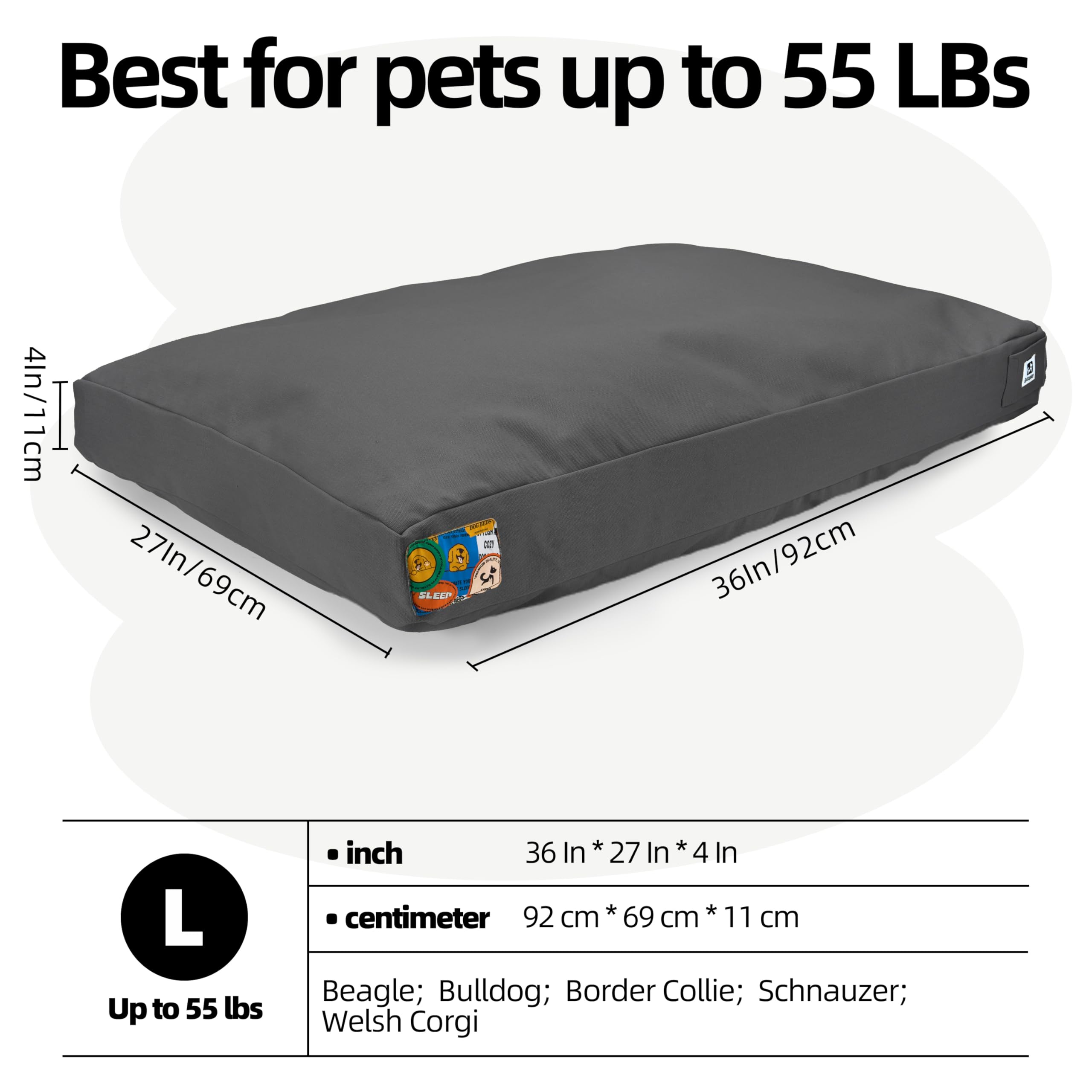 Sytopia four size options fit dogs from small to large, up to 130 pounds