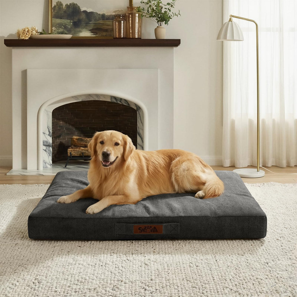 Sytopia 42-Inch dog bed waterproof outer cover protects against spills