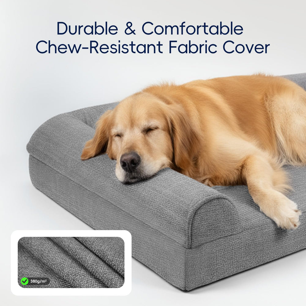 Sytopia large dog bed with removable washable cover and heavy-duty zipper.