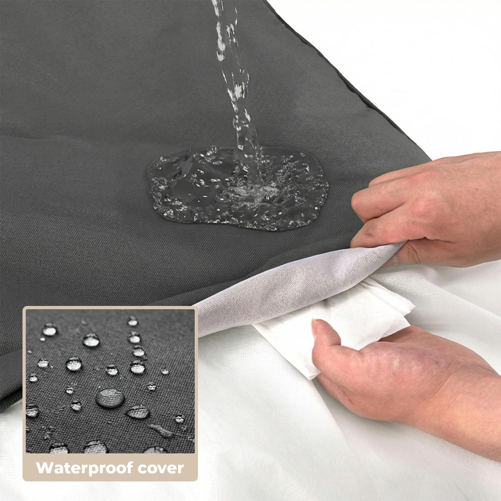 Sytopia removable cover with discreet zipper enables easy cleaning.