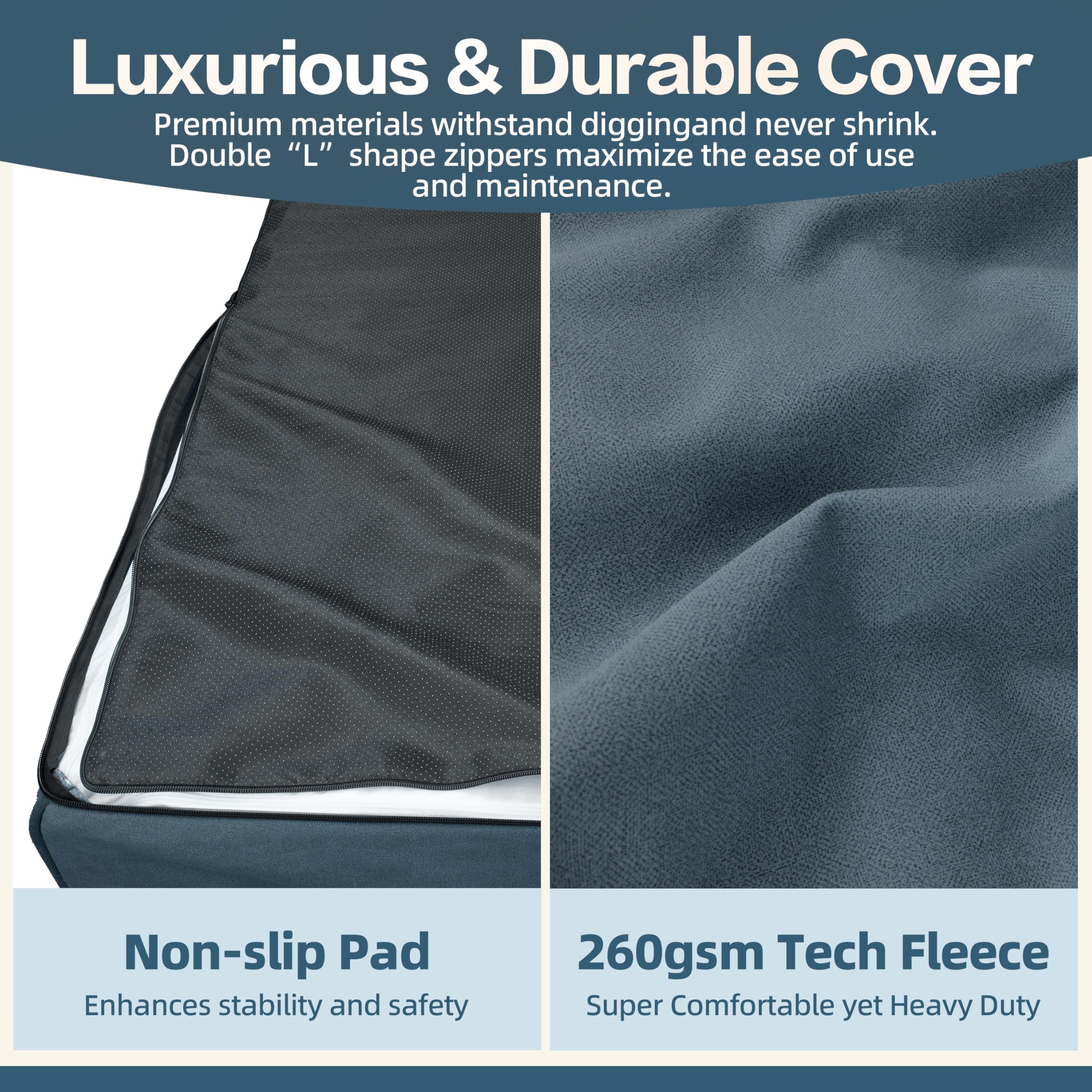 Sytopia removable-machine-washable-cover enables easy cleaning after muddy paws.