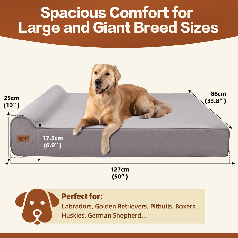 Sytopia XXL memory foam dog bed top view highlighting generous surface area
