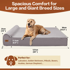 Sytopia XXL memory foam dog bed top view highlighting generous surface area