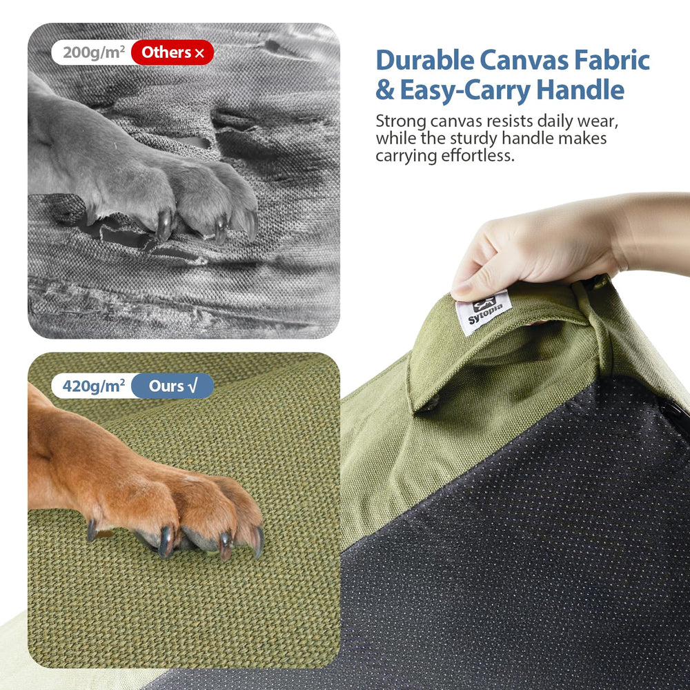 Sytopia bed with zippered washable outer cover for easy cleaning