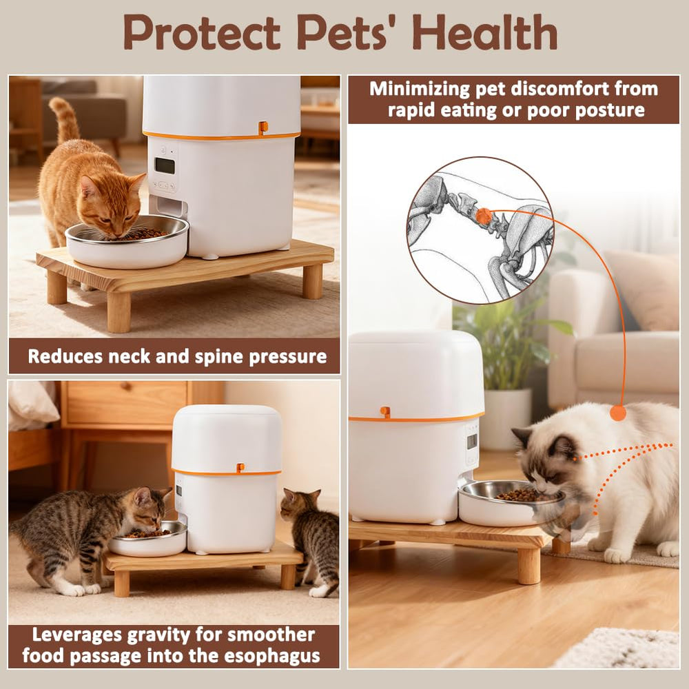 SZEE cat food stand cleaning access keeps area dry and dust-free.