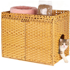 SZEE cat-litter-box-enclosure hidden mat: discreet litter area for living spaces.