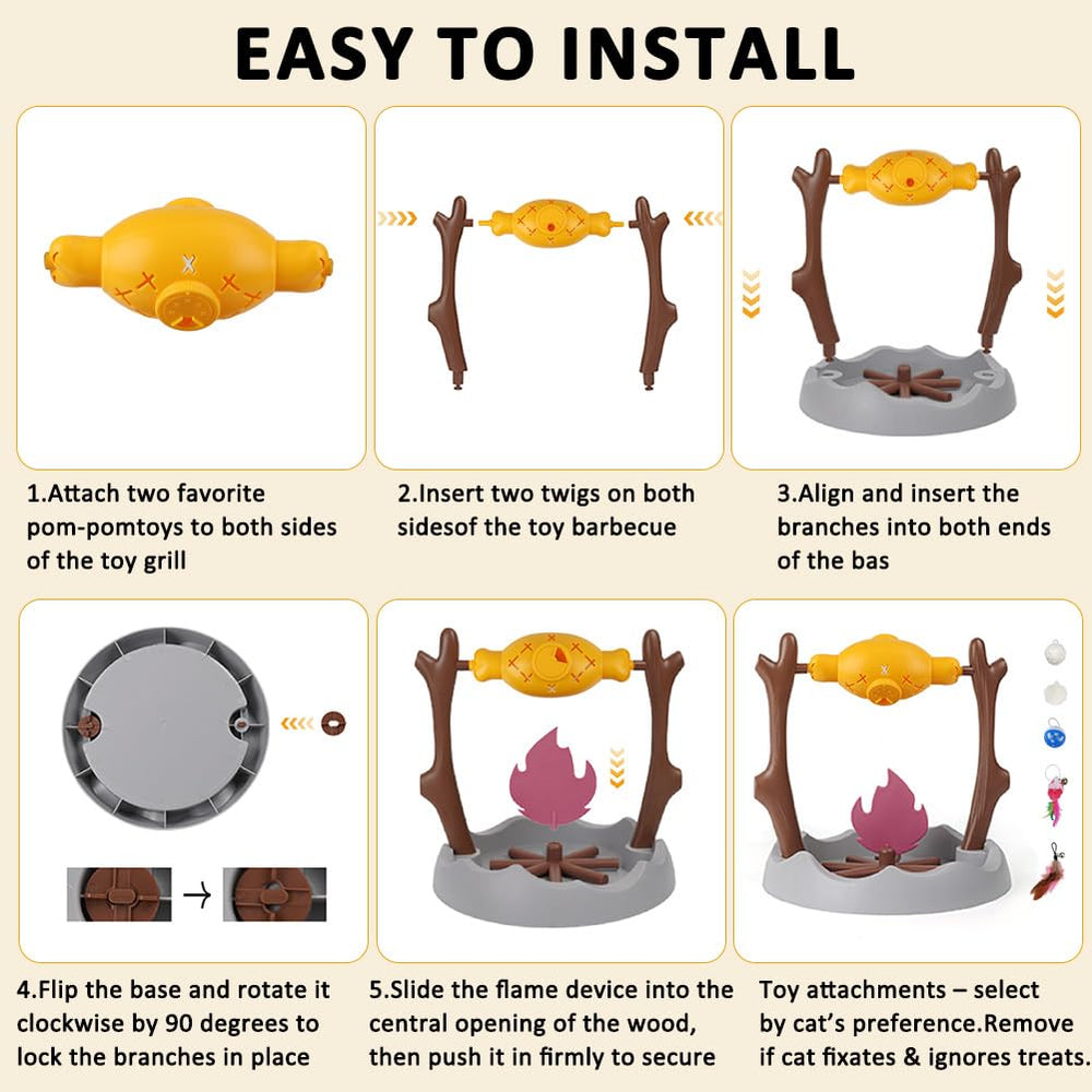 SZEE bowl layout with firewood barriers guides treat distribution
