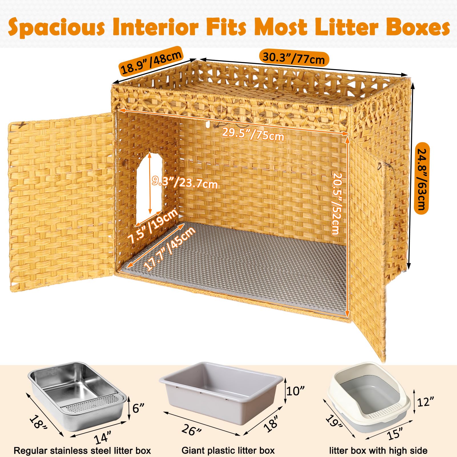 SZEE handwoven-rattan-cat-house outdoor use: durable shelter for cats.