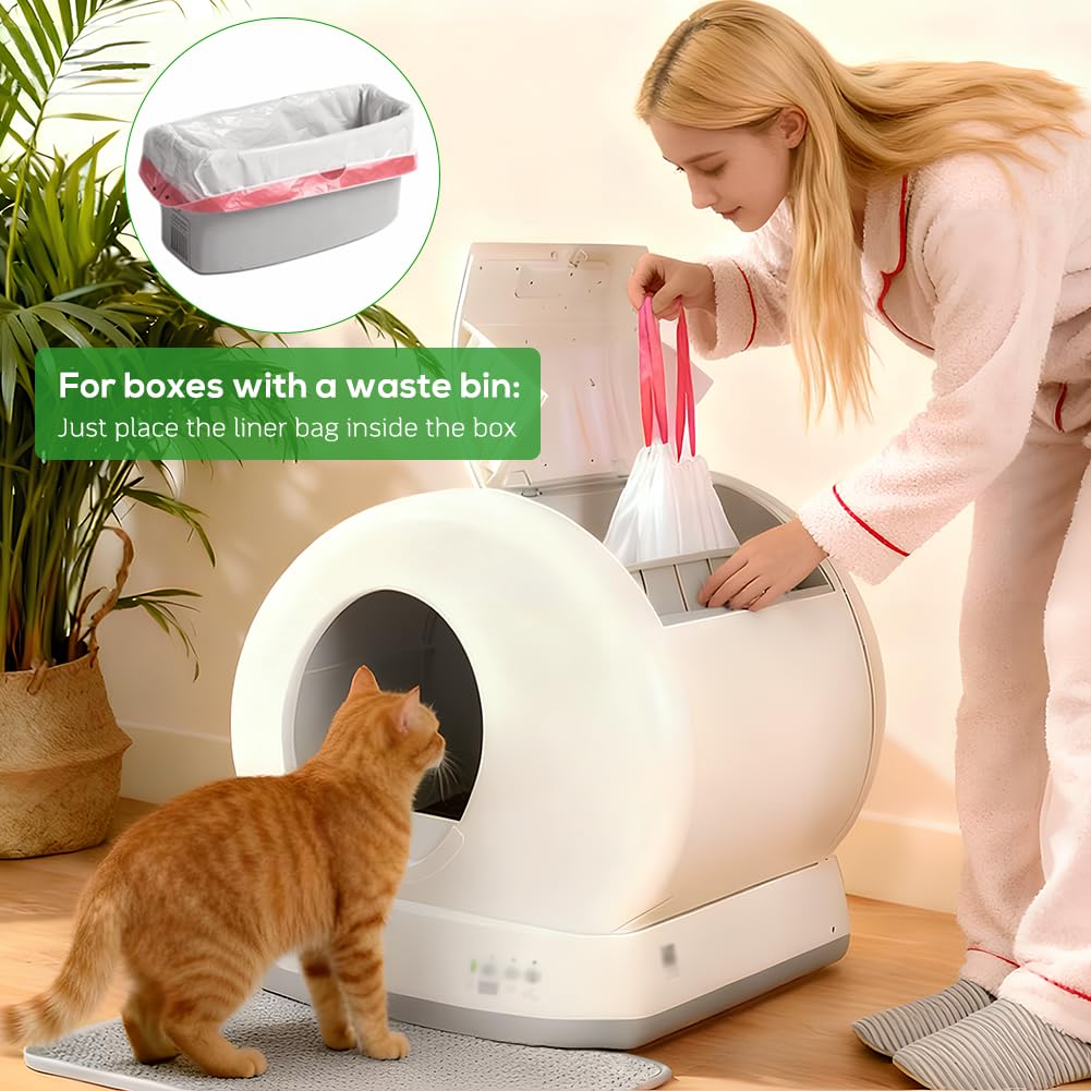 SZEE opaque white bags conceal waste for discreet litter box cleanup.