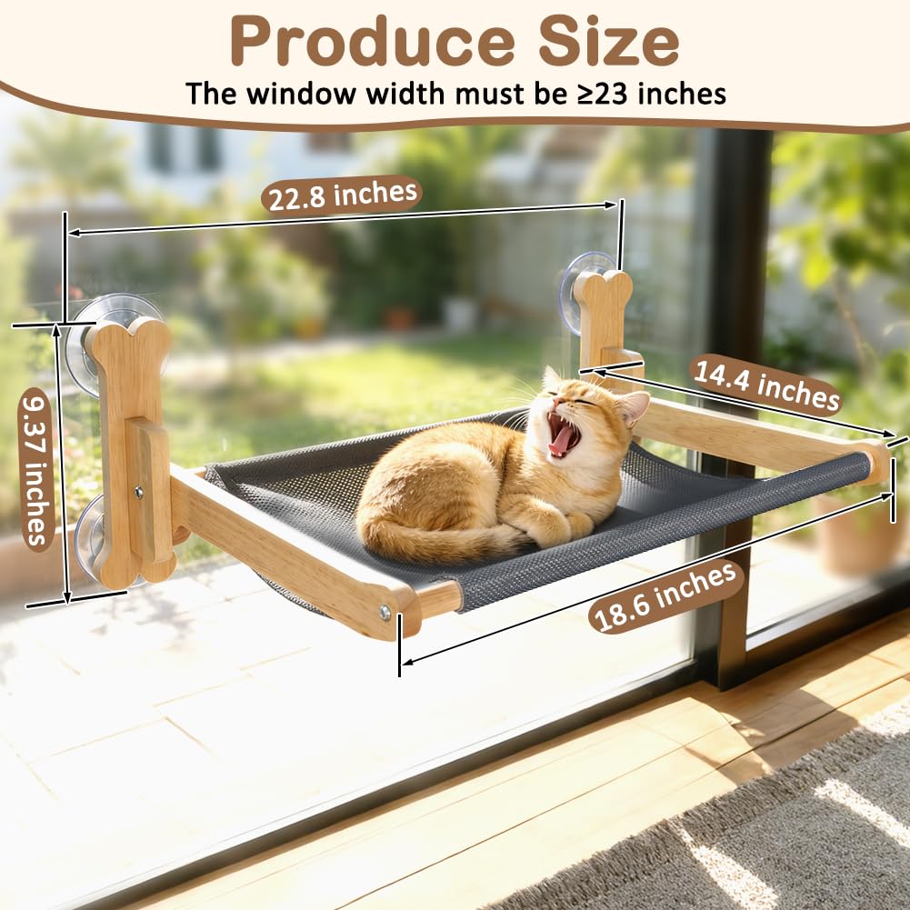 SZEE foldable cat window bed allows curtain closure without removal