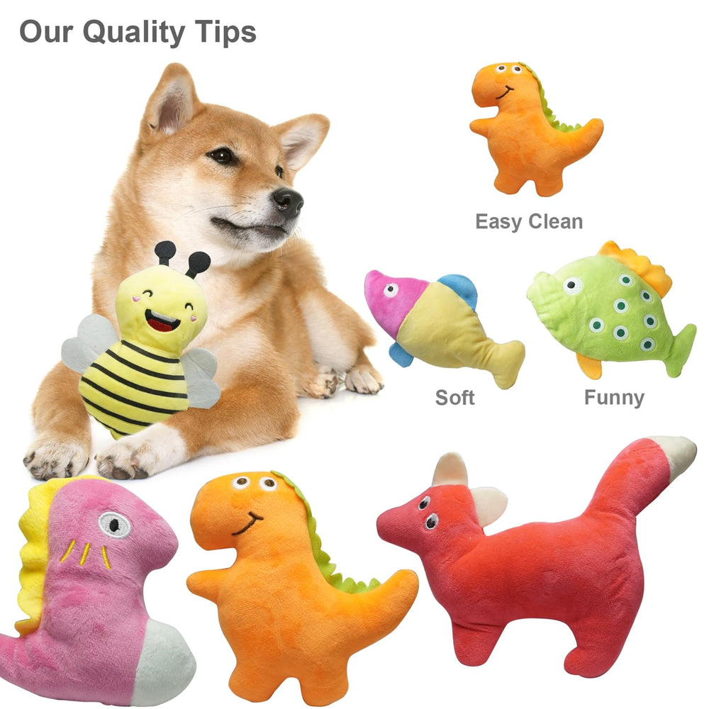 SZKOKUHO cow plush squeaky toy offers comforting shapes for gentle chewers.