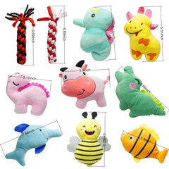 SZKOKUHO fish plush squeaky toy enhances playtime and retrieval.