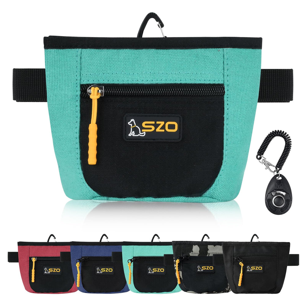 SZO Dog Treat Pouch with Magnetic Closure for quick one-hand access during walks