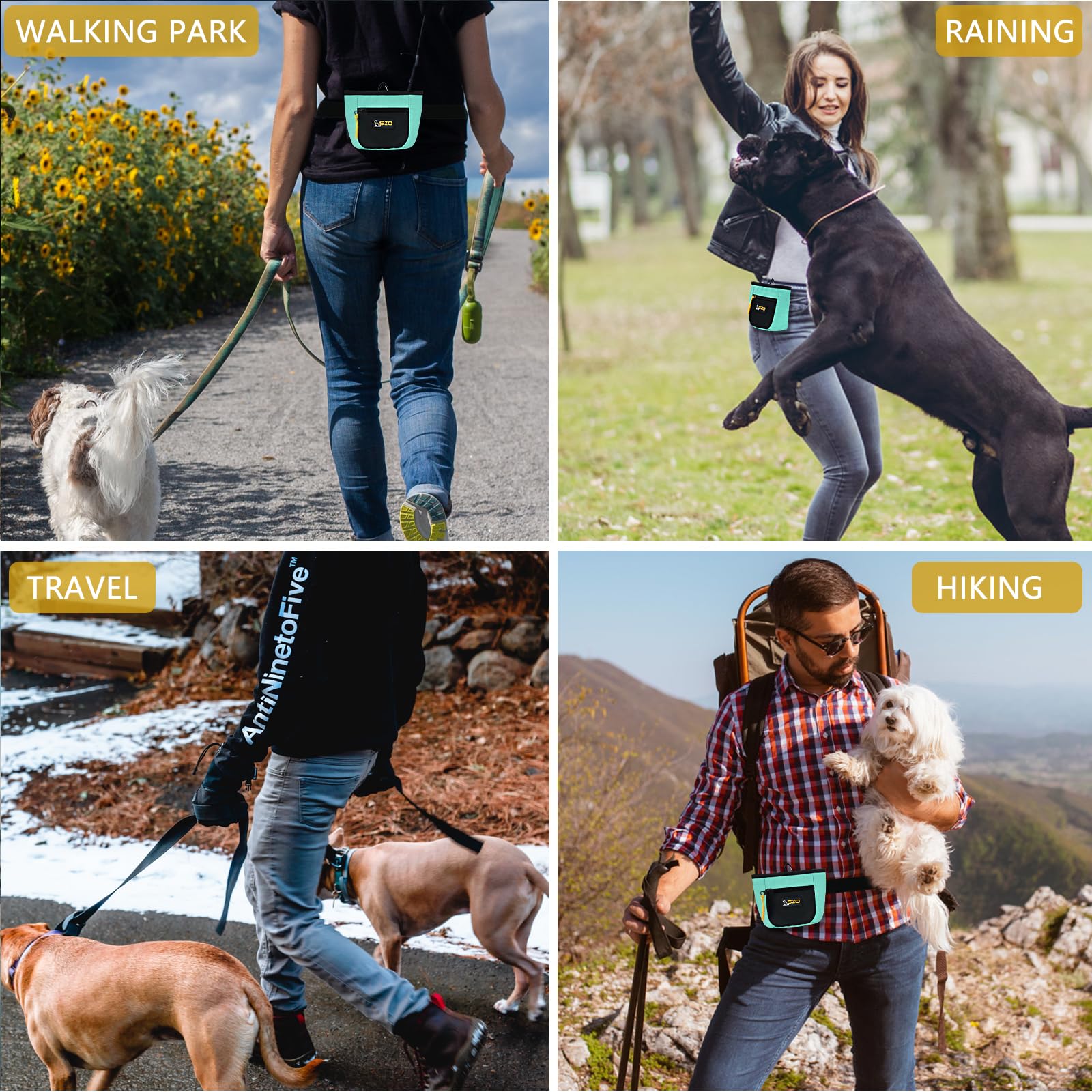 SZO Dog Treat Pouch ideal for park training and on-the-go use