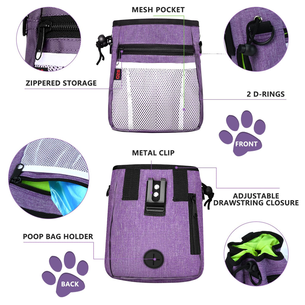SZO treat pouch with shoulder strap ready for park training