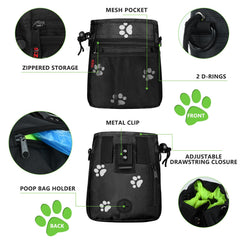 SZO dog treat pouch with shoulder strap enables versatile wear for walks
