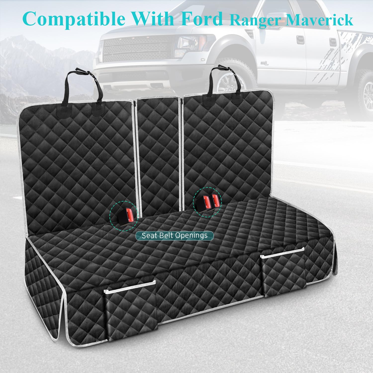 Szyuchen compatible Ford Ranger/Maverick backseat cover guards against dirt