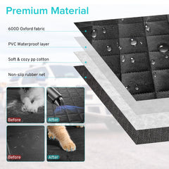Szyuchen waterproof Oxford cloth protects seats from spills and fur.