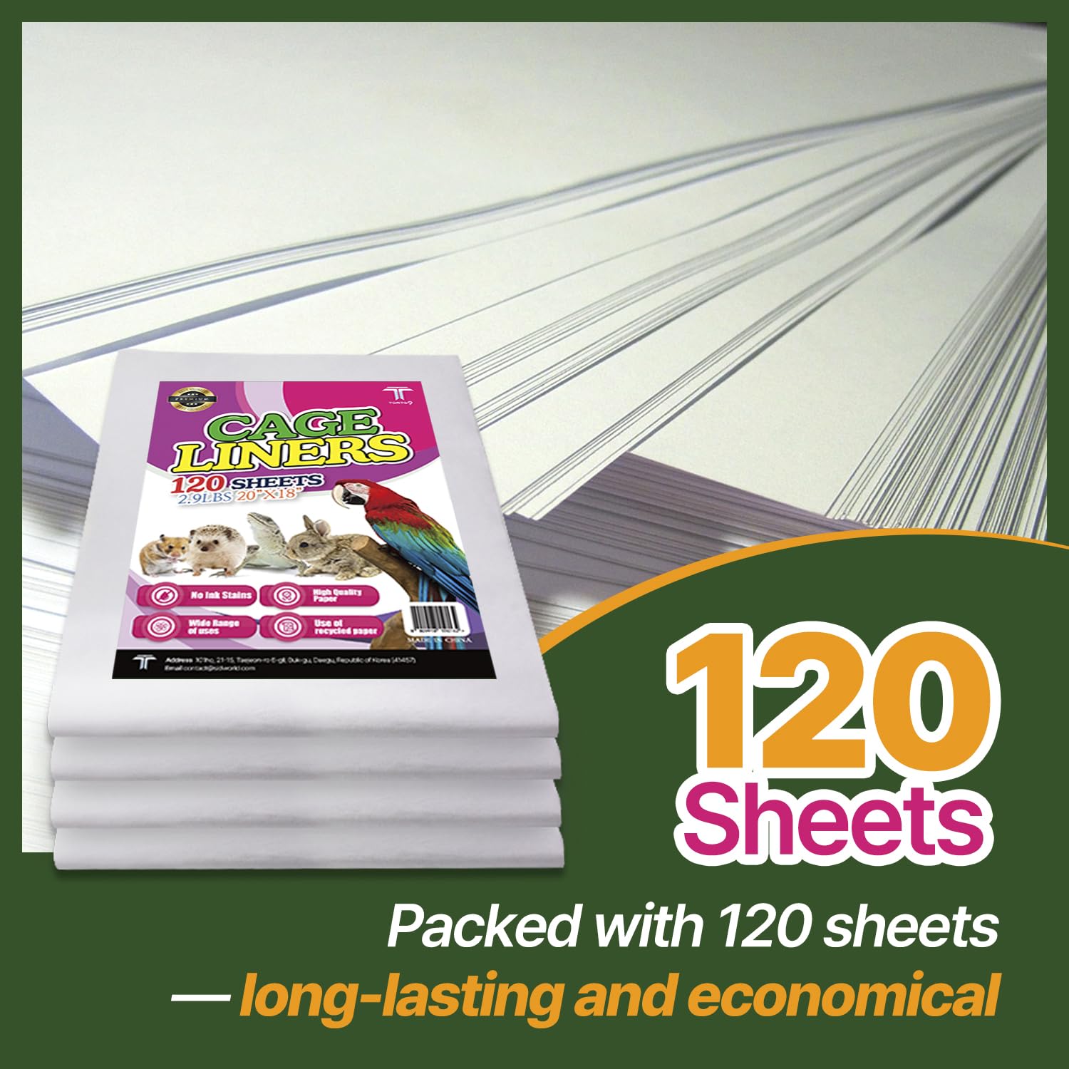 T TORTO9 newsprint texture close-up highlights lightweight, absorbent liner.
