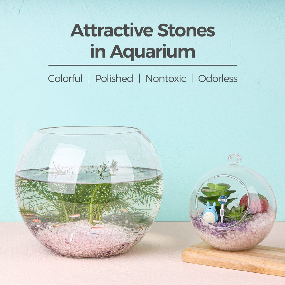 T4U aquarium gravel with crushed quartz for a whimsical touch