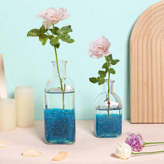T4U blue glass rocks for vases add color and elevate plant toppers.