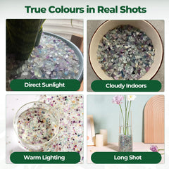 T4U fluorite-tumbled gravel multicolor stones for colorful crafts and vase fillers