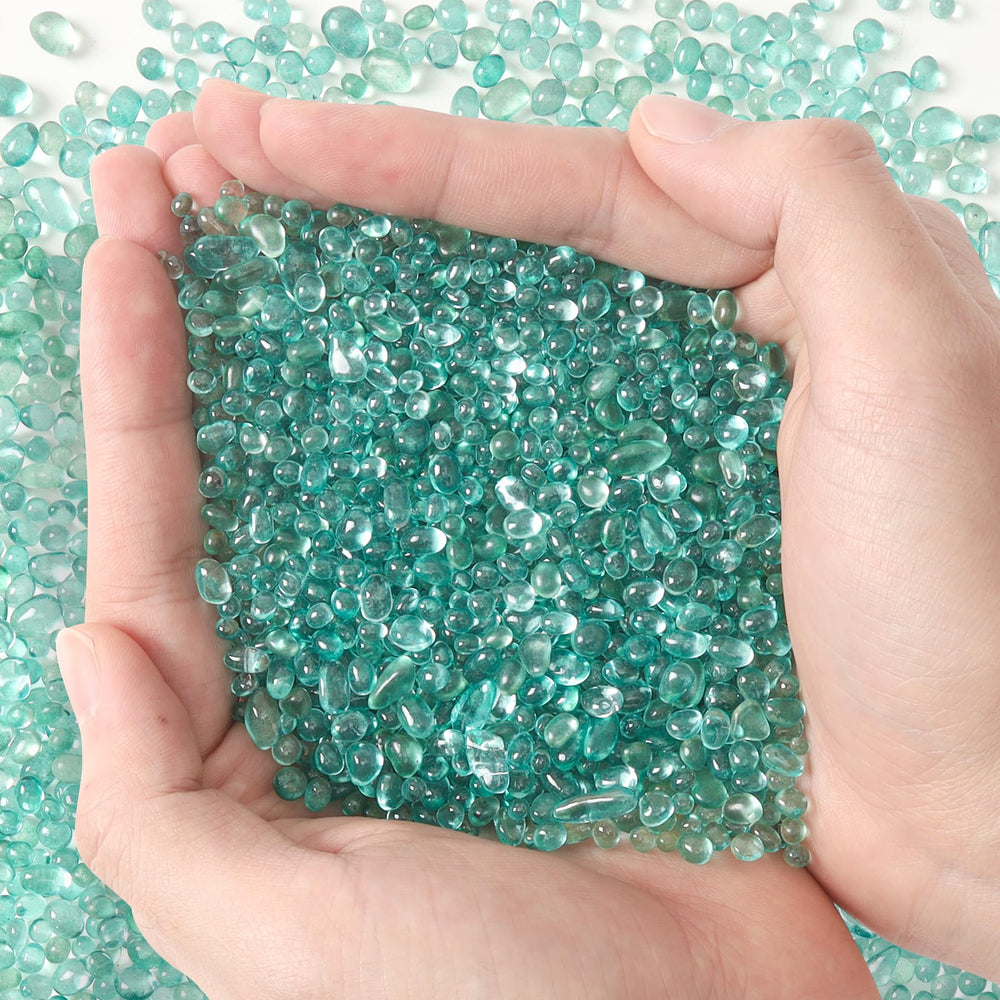 T4U fish tank gravel green 2lb enhances aquarium decor with natural texture.