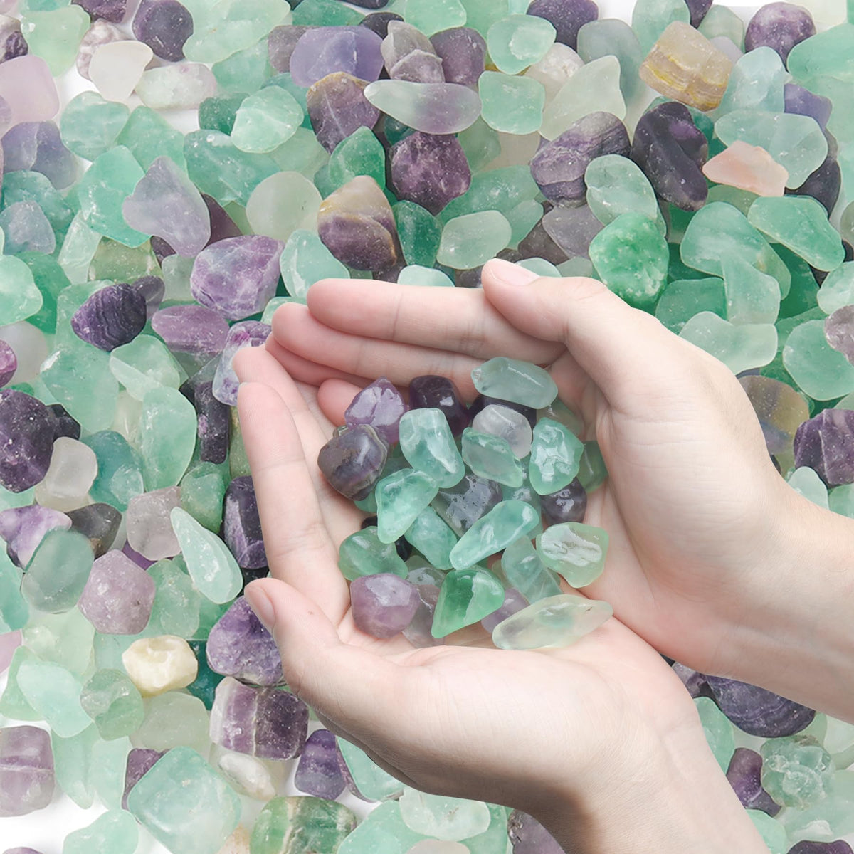 T4U fluorite aquarium gravel rocks in vibrant hues for a striking fish tank display