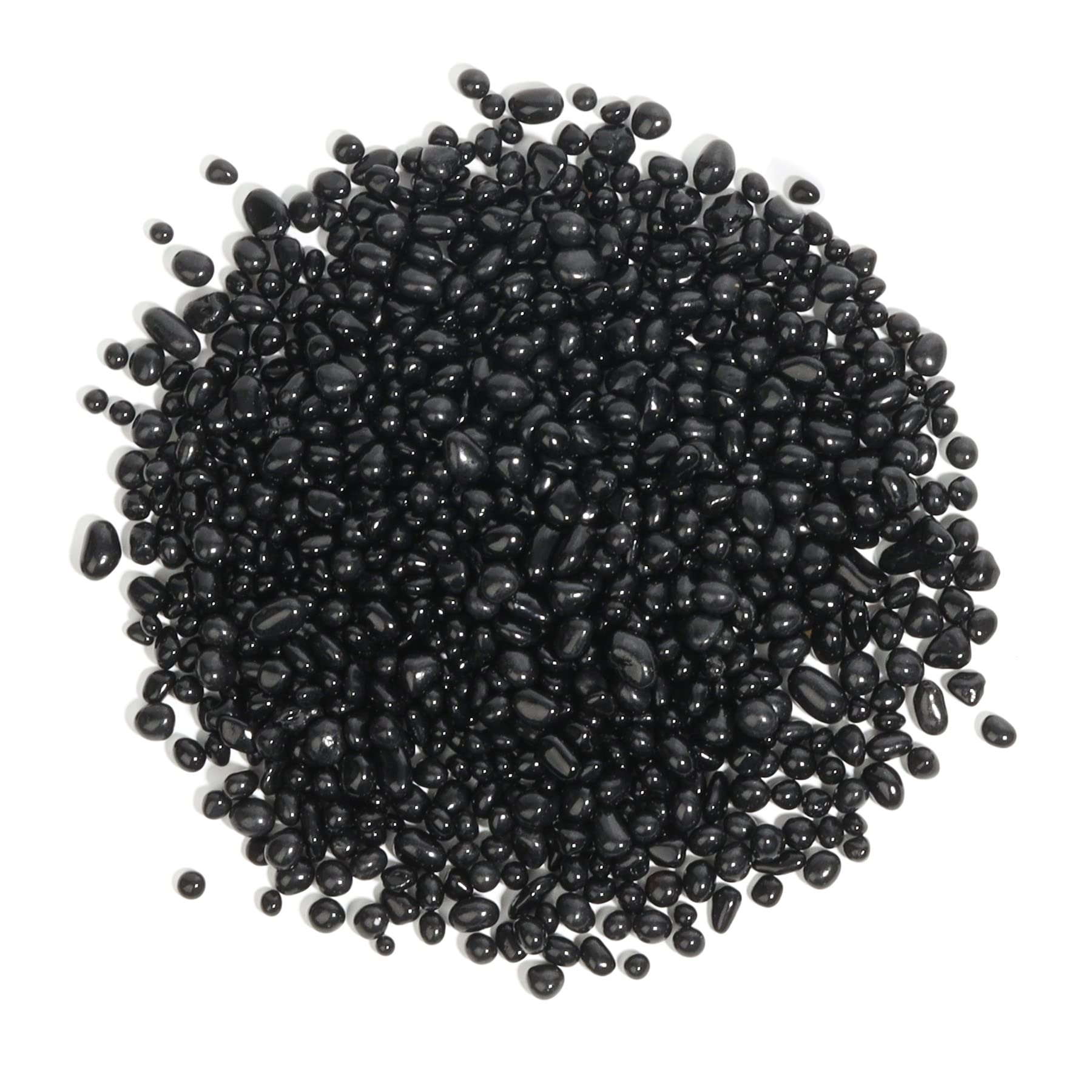 T4U black polished pebbles for aquarium décor and plant toppers