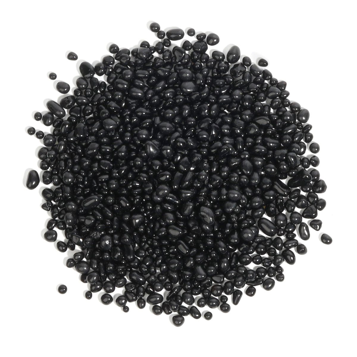T4U black polished pebbles for aquarium décor and plant toppers