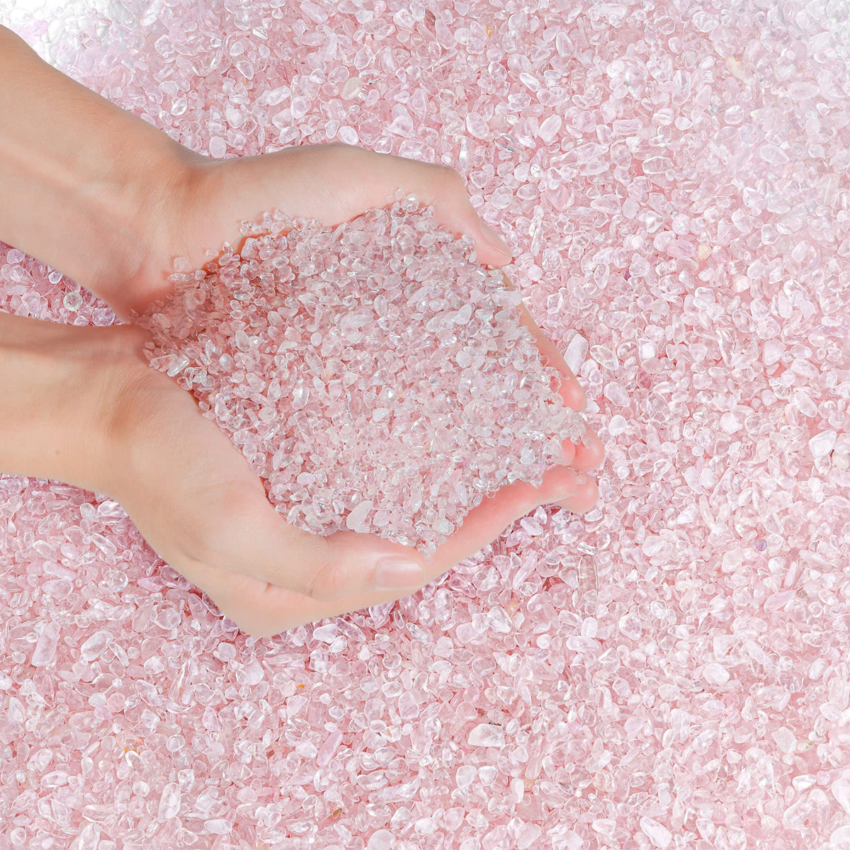 T4U light rose quartz chips for planters add color and drainage