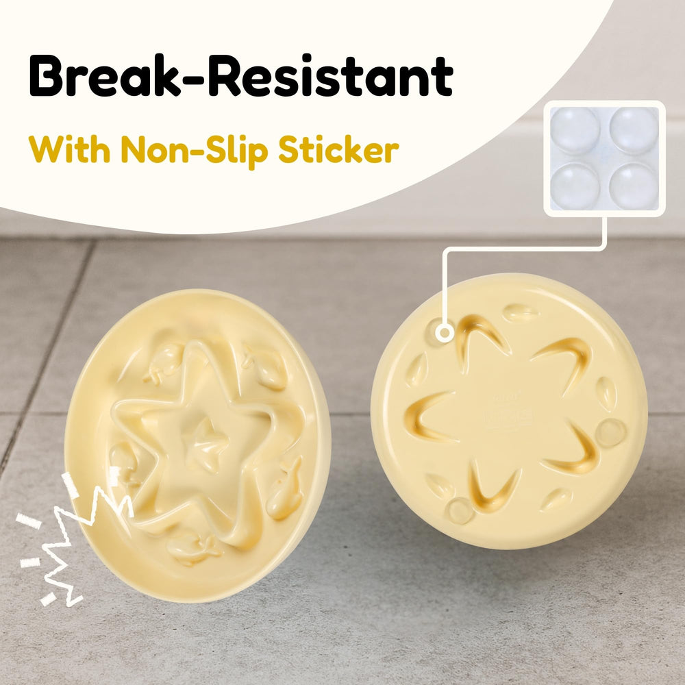 Tafelf anti-slip stickers keep the bowl steady during feeding sessions.