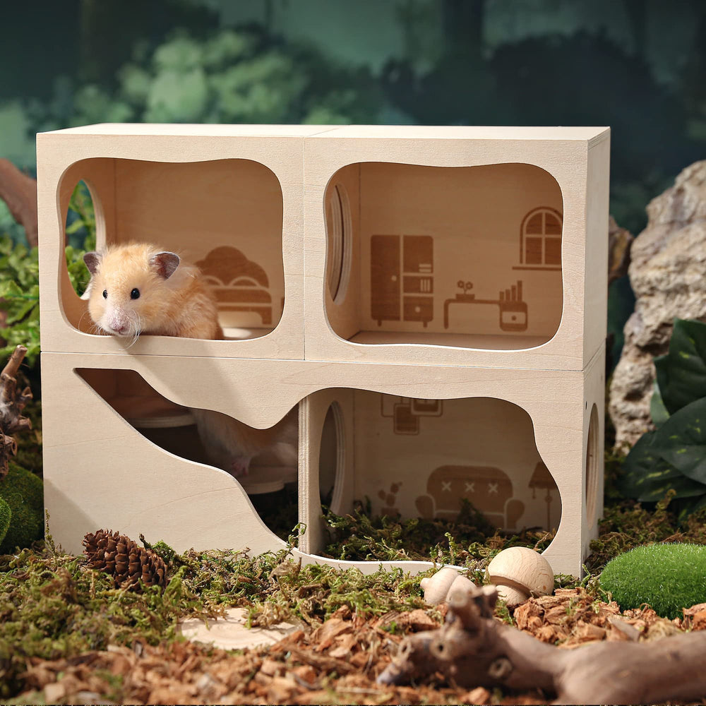tafit hamster hideout bottomless design widens play and digging space