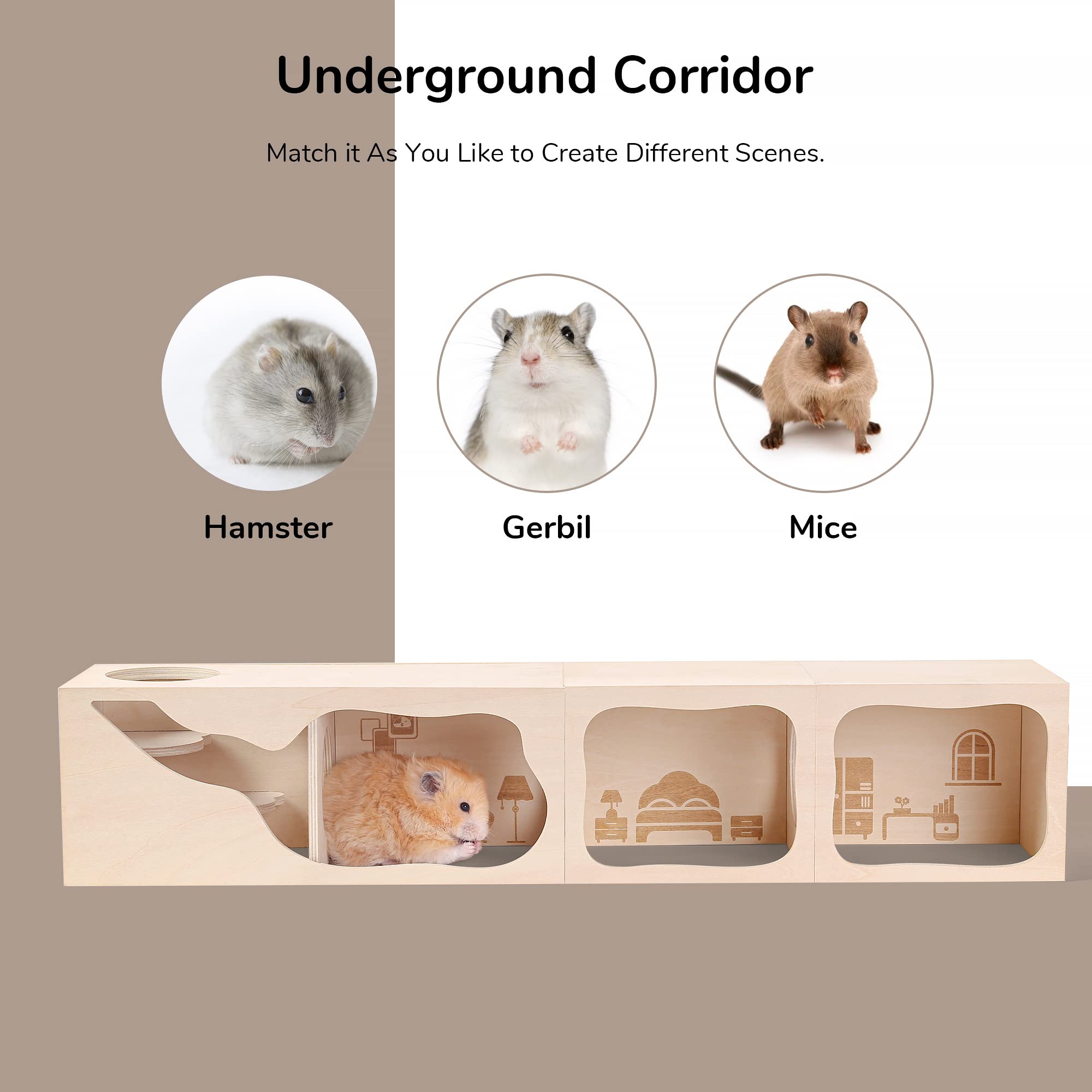 tafit hamster hideout laser-engraved pattern adds playful home decor touch