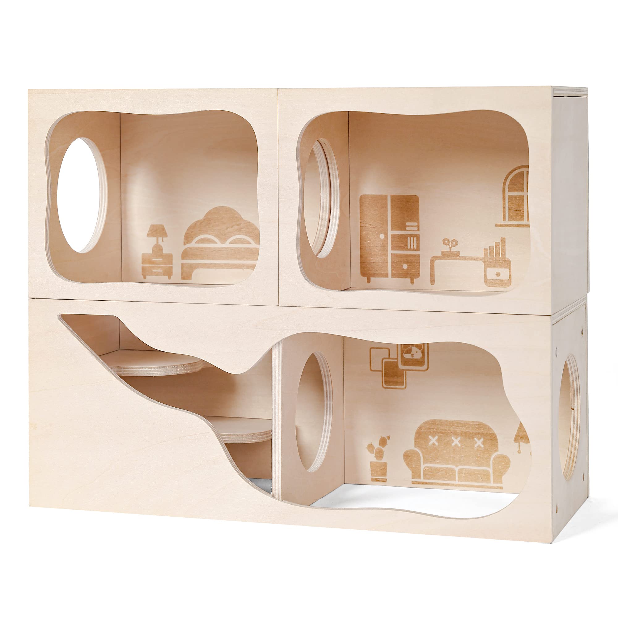 tafit hamster hideout magnetic expansion allows space to grow with pets
