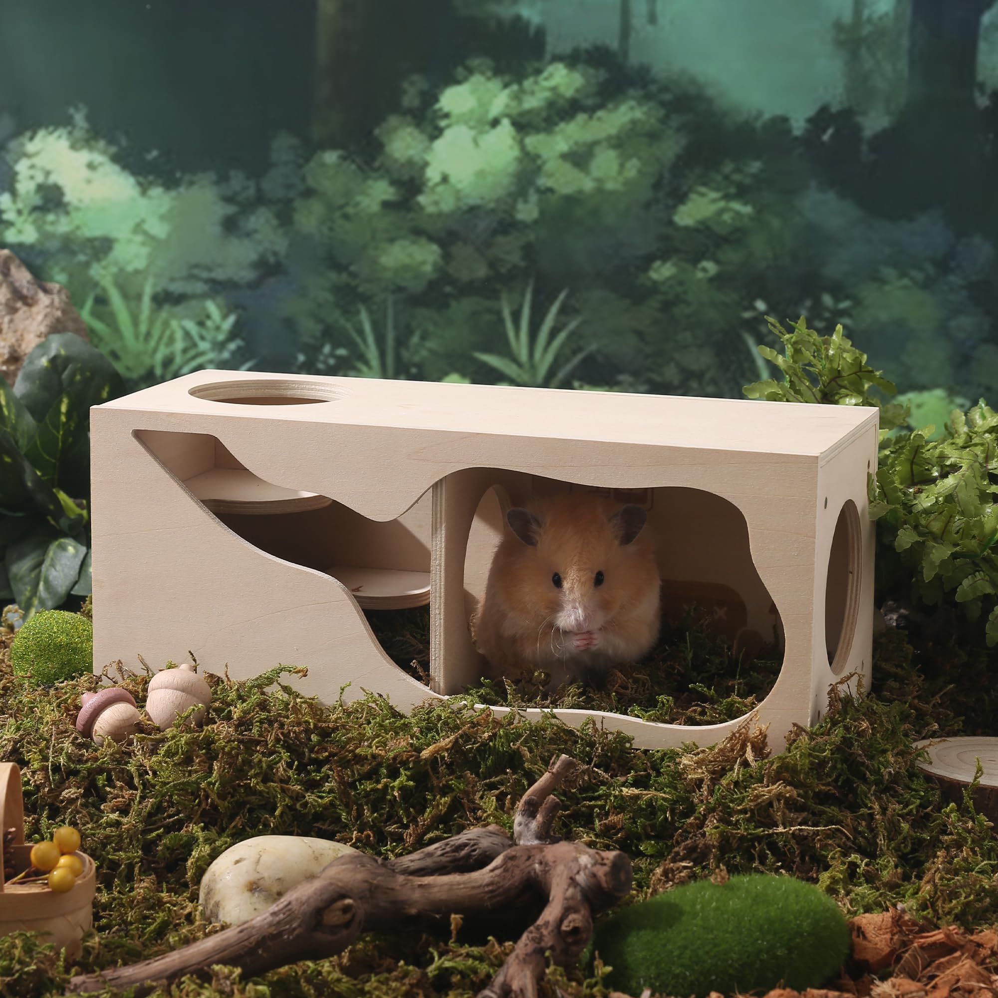 tafit hamster hideout sanded edges ensure safe handling and running