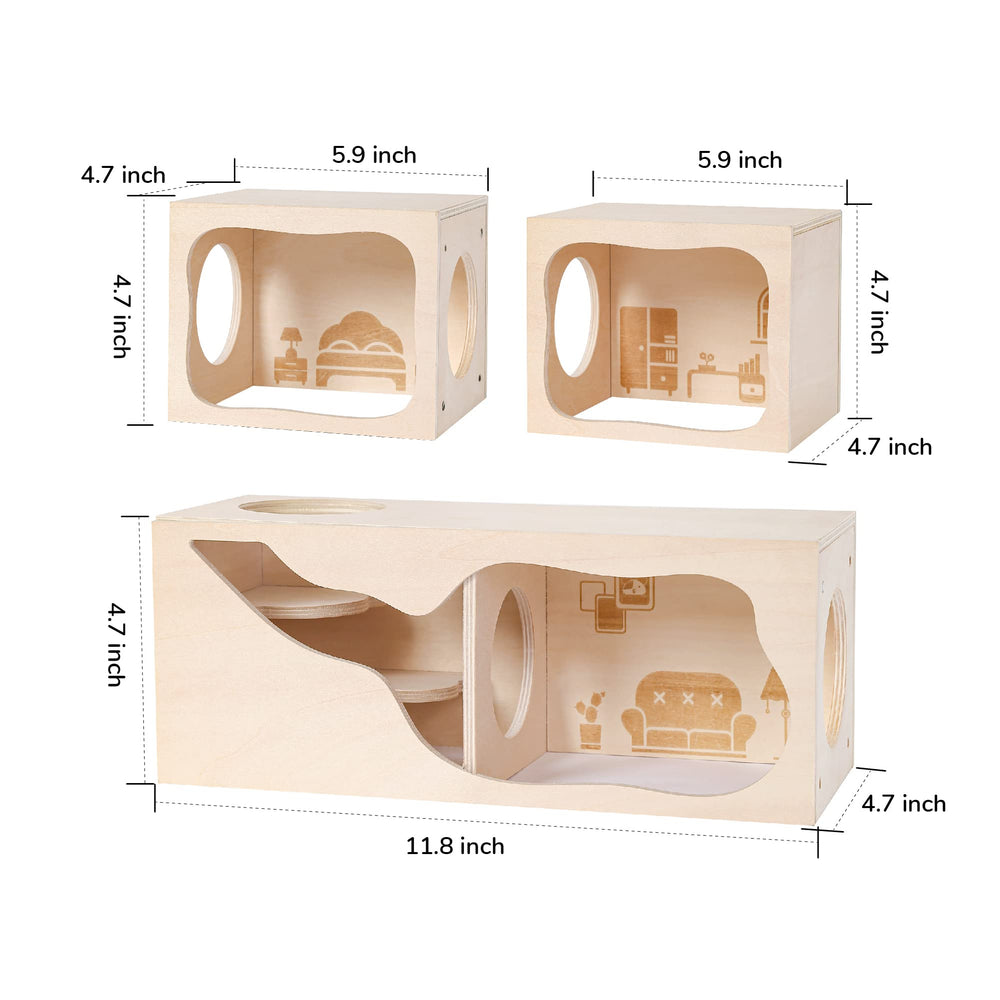 tafit hamster hideout tongue-and-groove construction ensures durable, nail-free build