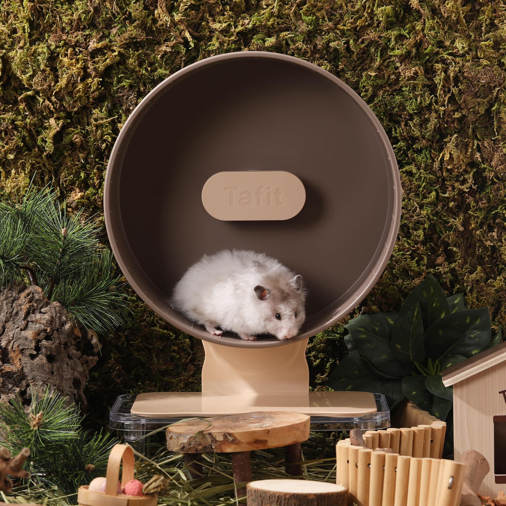 Tafit quiet hamster wheel premium bearings provide quiet rotation for daily workouts.