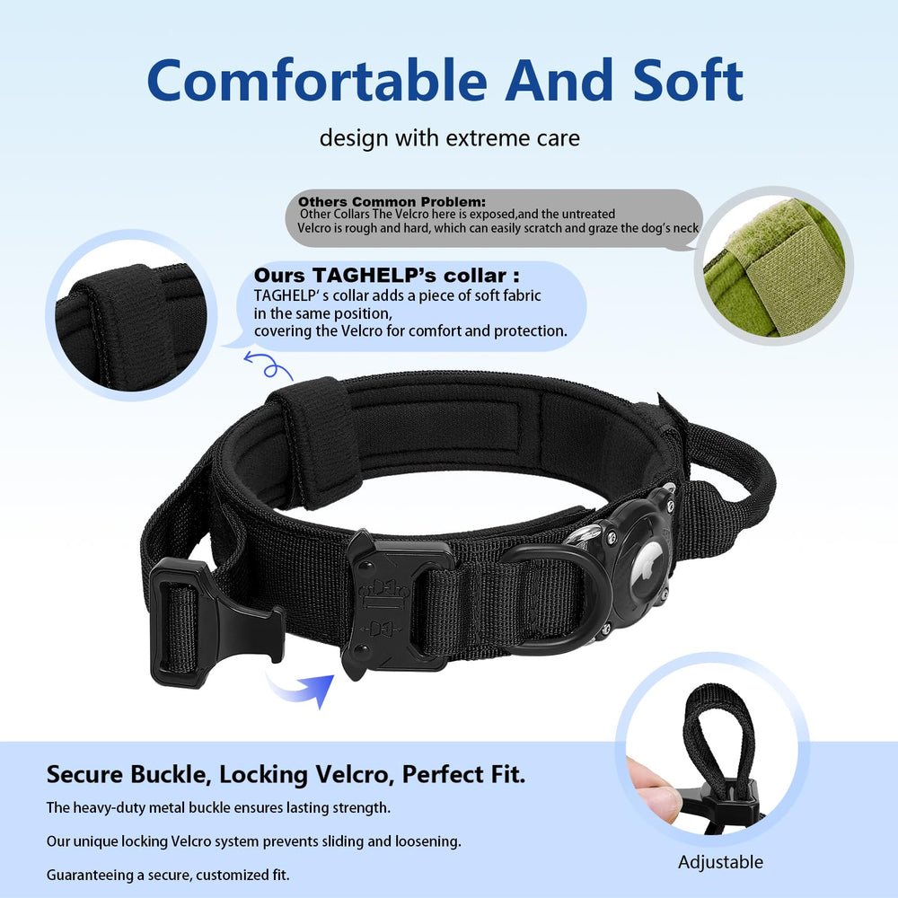 Taghelp heavy-duty XL collar fits large breeds like German Shepherds