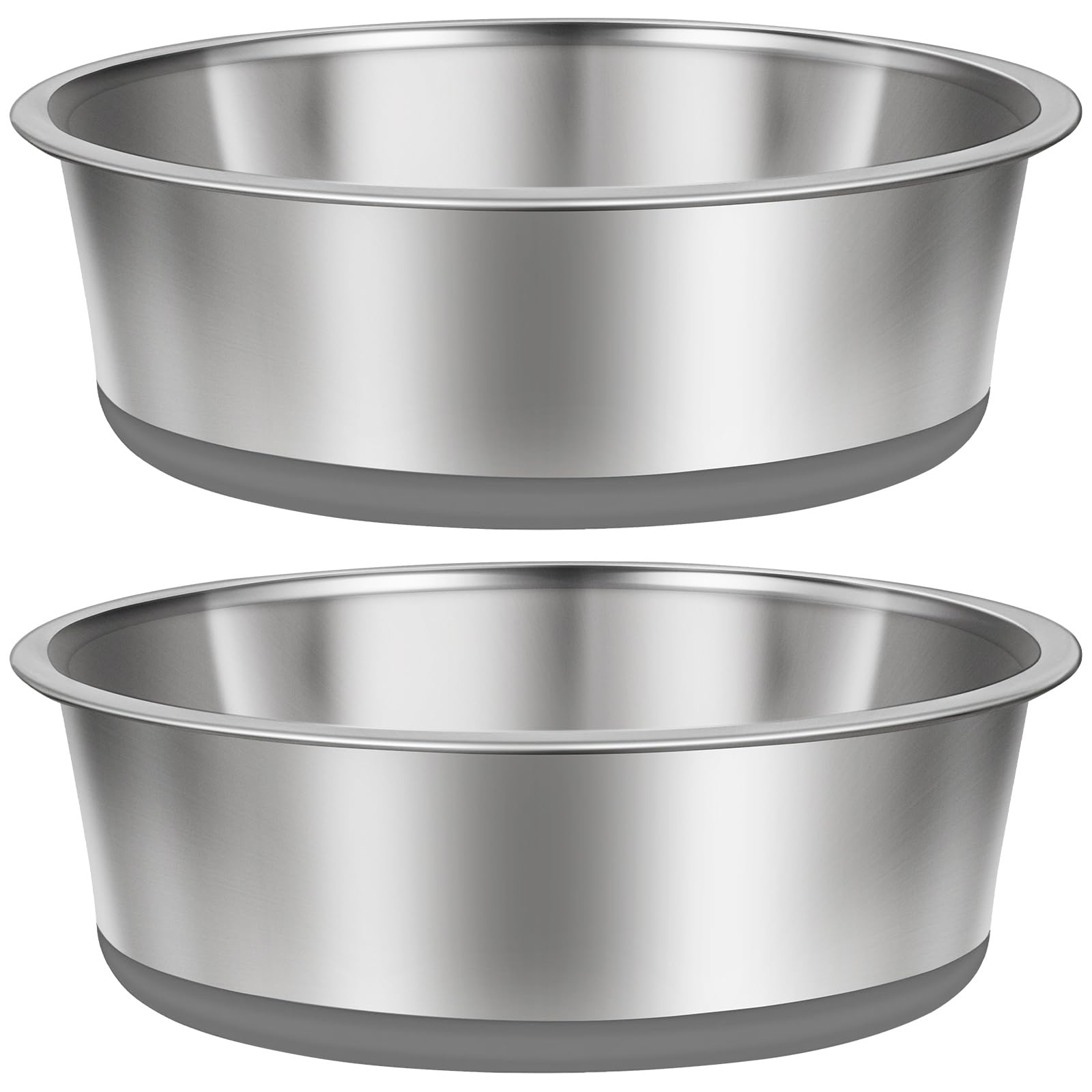 Taglory 11 cup stainless steel dog bowl with non-slip base protects floors during meals