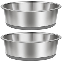 Taglory 11 cup stainless steel dog bowl with non-slip base protects floors during meals