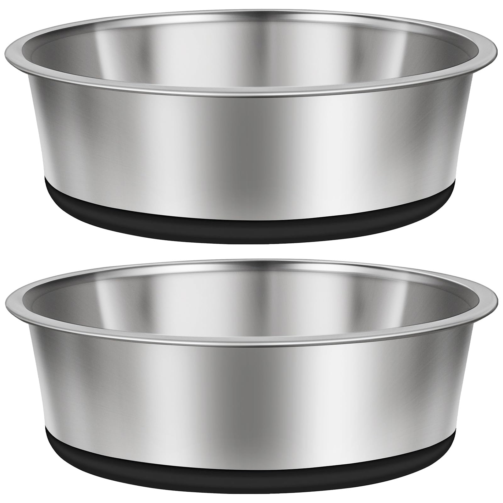 Taglory 8-cup stainless steel dog bowls with silicone base for non-slip dining