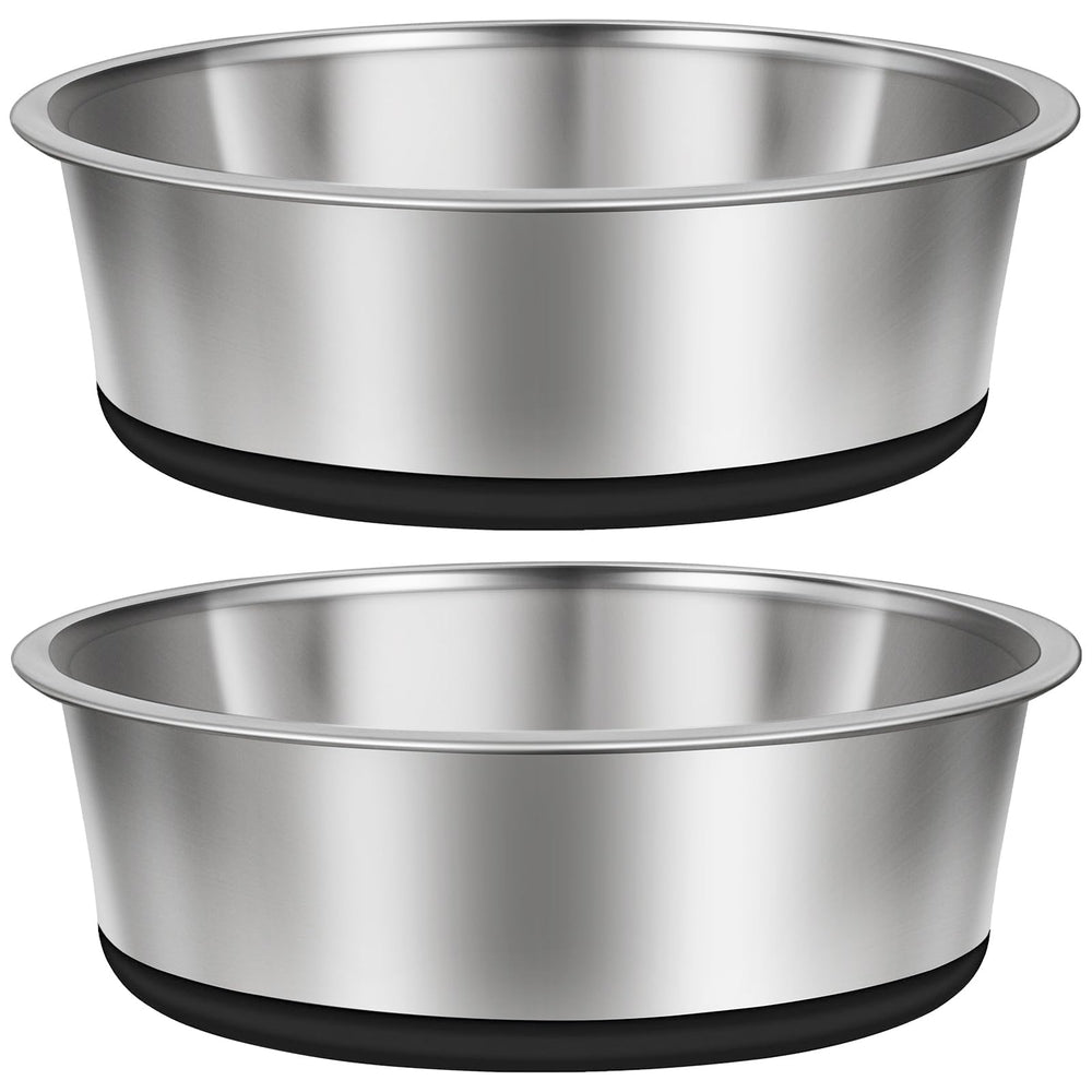 Taglory 8-cup stainless steel dog bowls with silicone base for non-slip dining