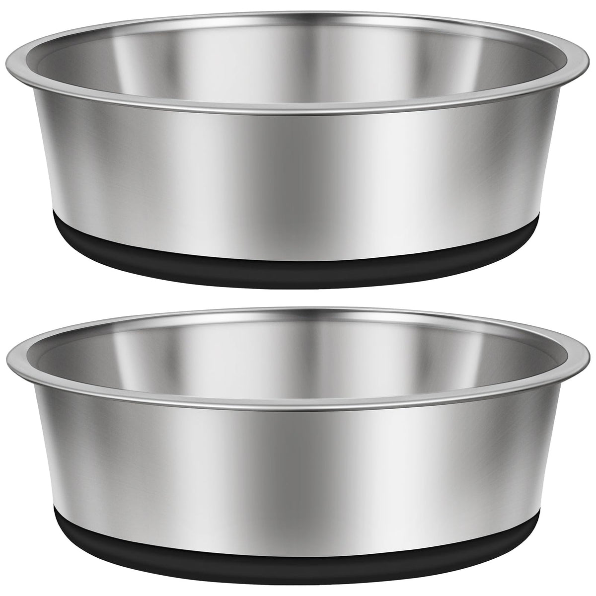 Taglory 8-cup stainless steel dog bowls with silicone base for non-slip dining