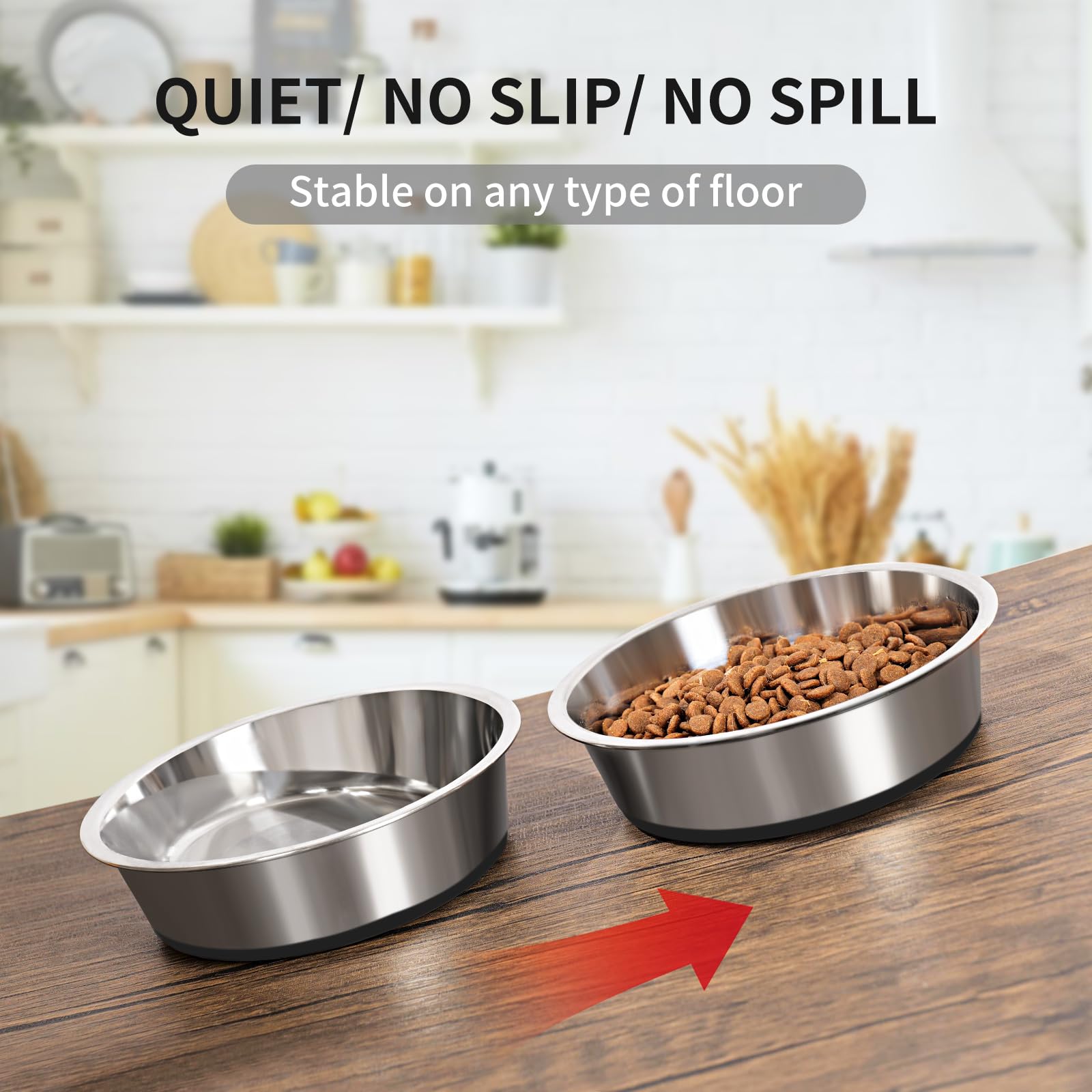 Taglory large dogs bowls with 84 oz capacity for big breeds