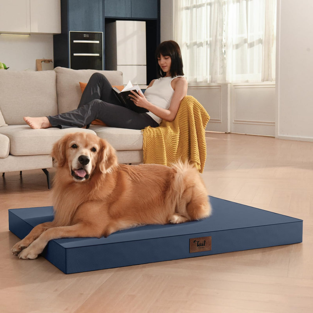 Tail Stories 48x30 crate-fit design fits standard crates for cozy travel setups.