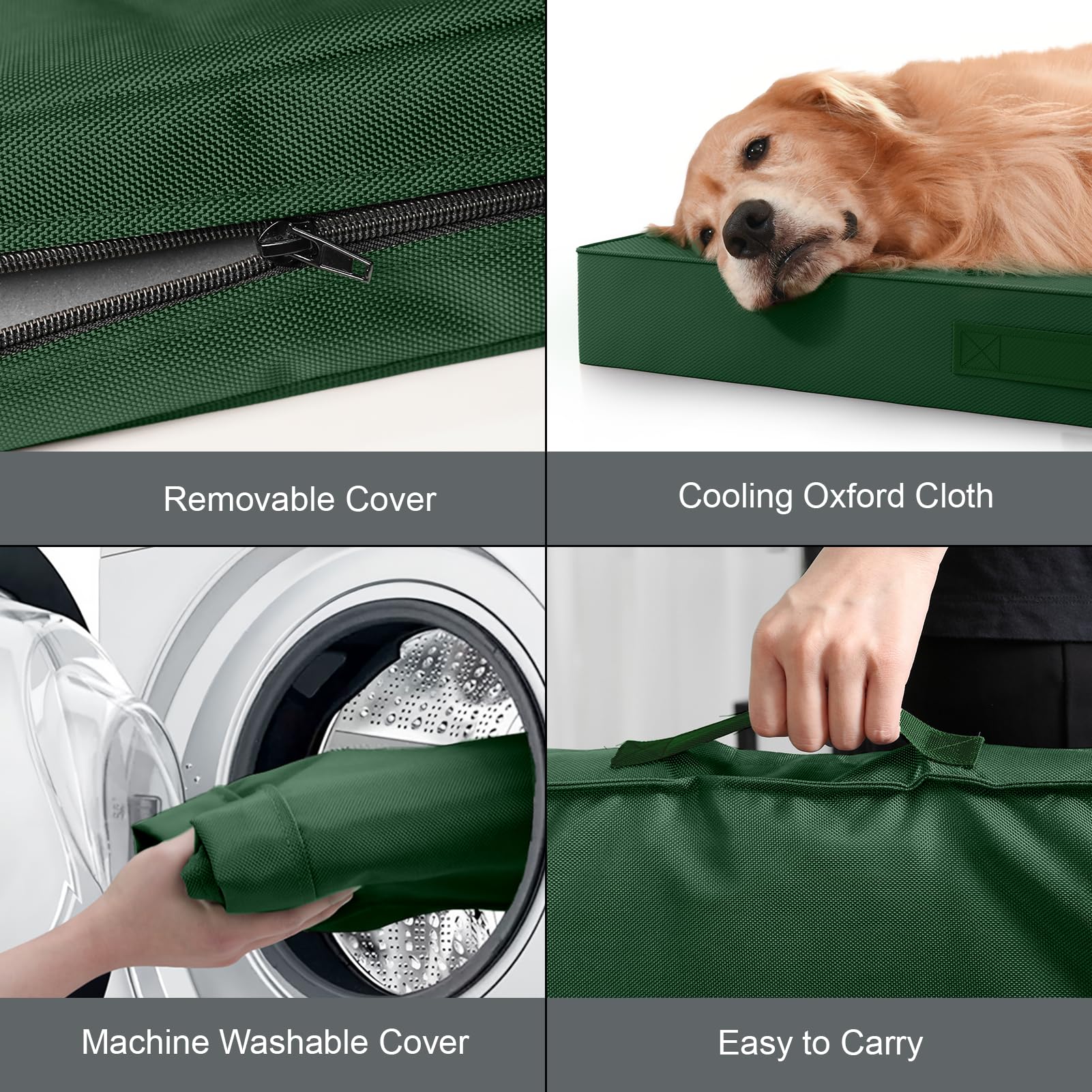 Tail Stories 54x37 crate-fit bed shown in a standard dog crate