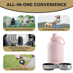 Tail Wagging Love leak-proof seal secures water and snacks with no spills.