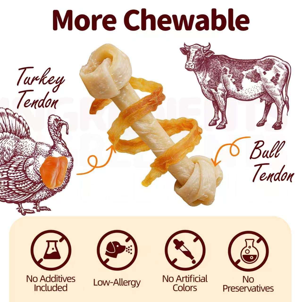 TailParty dental chew texture close-up highlighting durable, long-lasting design